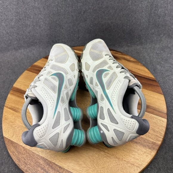 Nike Women’s 11 Shox Turbo 12 style 454165-014 Platinum Grey Turquoise Gray - Picture 10 of 11